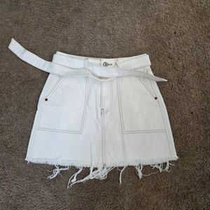 Abercrombie & Fitch White Mini Skirt